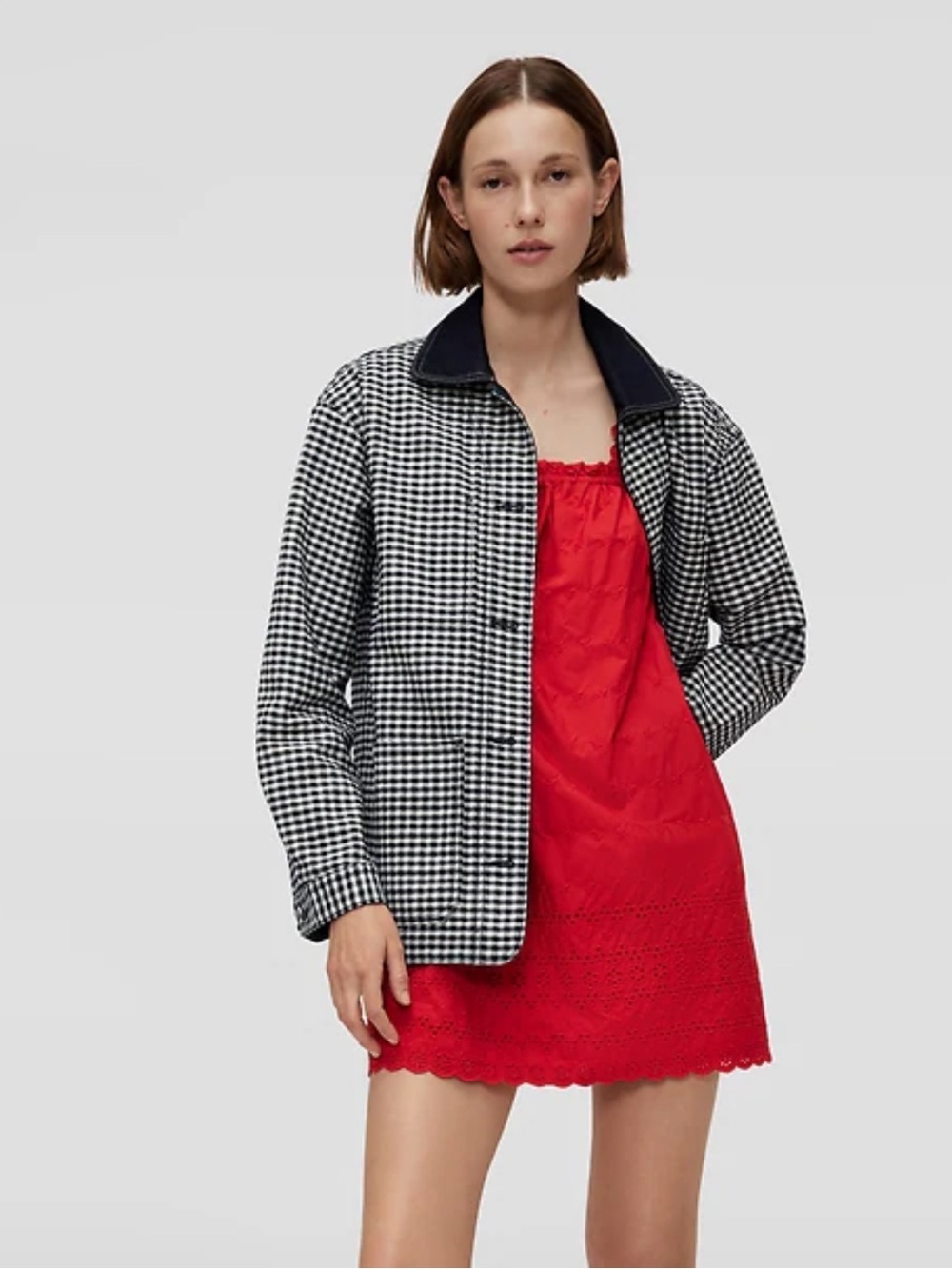 Gap x Doen Gingham Denim Jacket